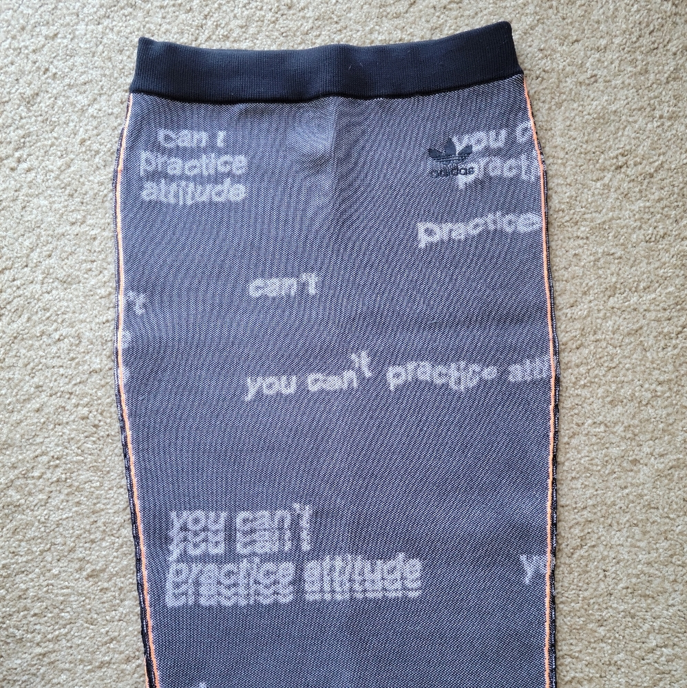 Adidas "can't practice attitude" graphic skirt